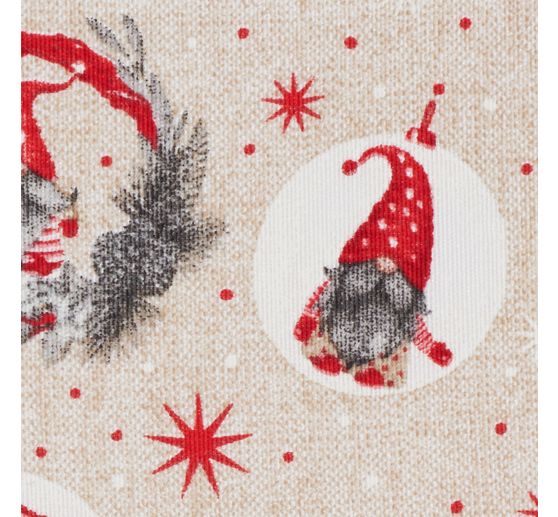 Tkanina dekoracyjna "Skrzaty" o wyglądzie lnu