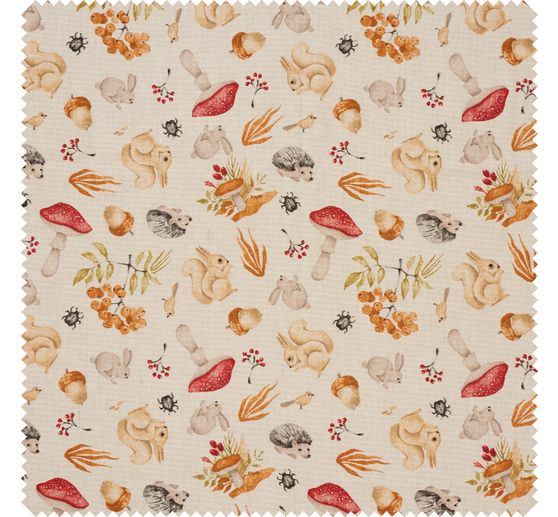 Lniana tkanina dekoracyjna "Czas jesieni"