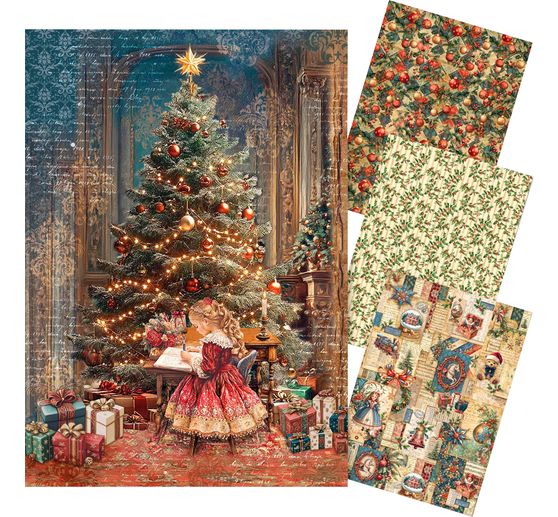 Słomkowa jedwab z motywem asortyment "Toy Shop", zestaw 4 sztuk