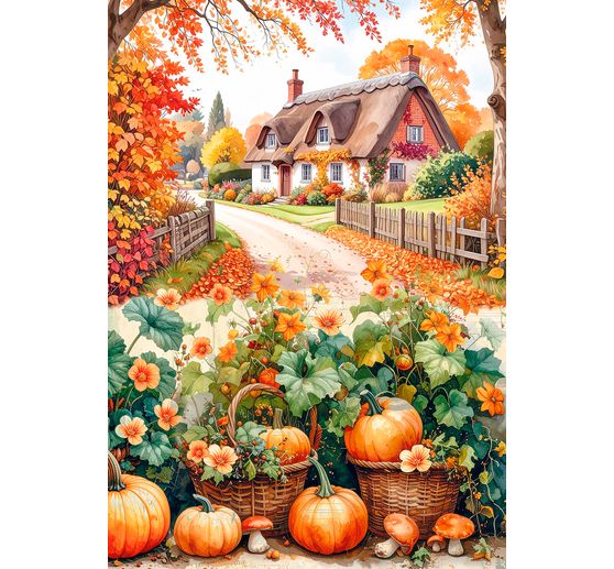 Słomkowa jedwab z motywem asortyment "Hello autumn", zestaw 8 sztuk