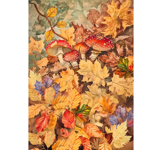 Słomkowa jedwab z motywem asortyment "Hello autumn", zestaw 8 sztuk