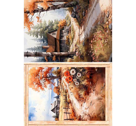 Słomkowa jedwab z motywem asortyment "Hello autumn", zestaw 8 sztuk