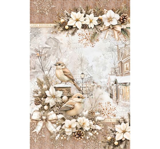 Motif straw silk assortment "Winter Season", set of 4