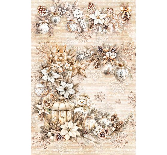Motif straw silk assortment "Winter Season", set of 4