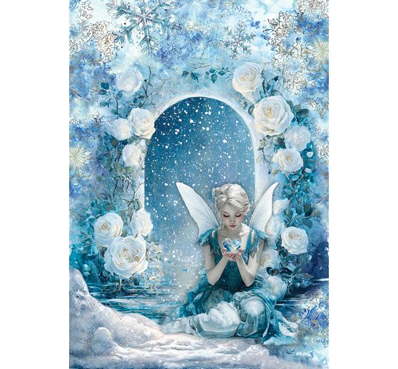 Słomkowa jedwab z motywem asortyment "Frozen Land", zestaw 8 sztuk