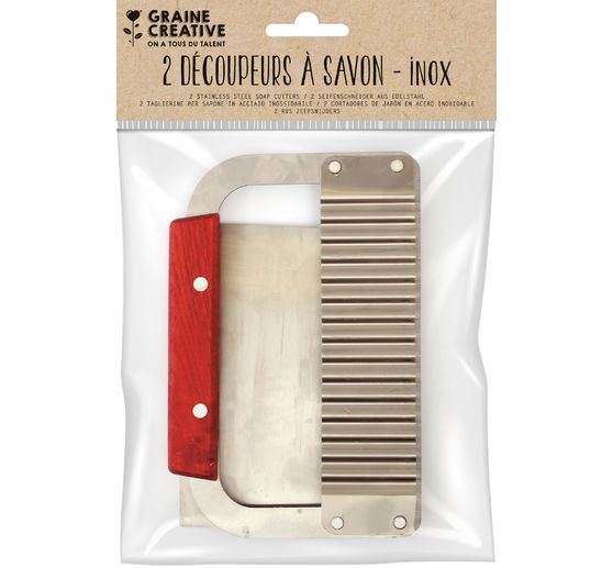 Zestaw 2 noży do mydła ze stali nierdzewnej