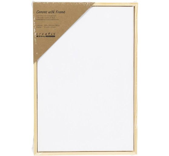 Canvas with frame, 15.8 x 23.8 cm