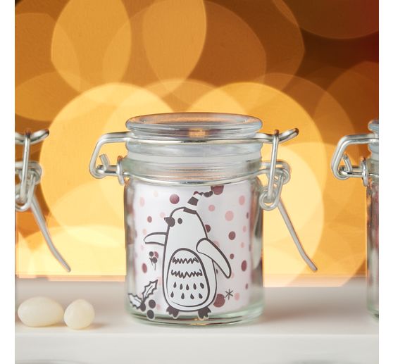 VBS Jars with clip closure "Mini", 12 pieces