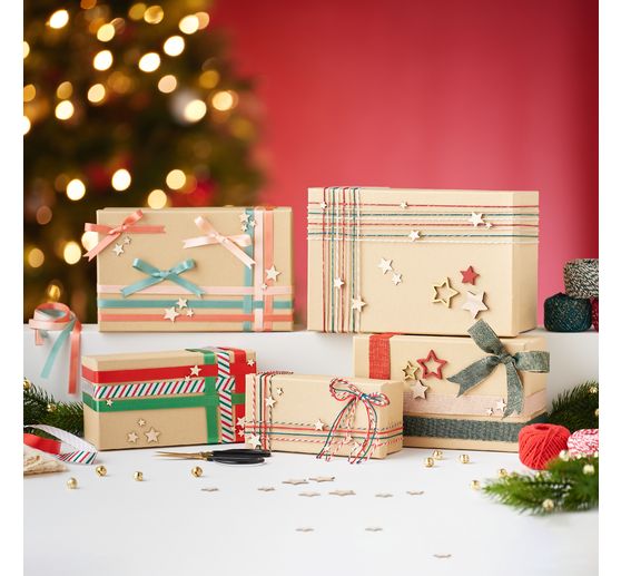 Pudełka tekturowe VBS "prostokąt", zestaw 7 sztuk