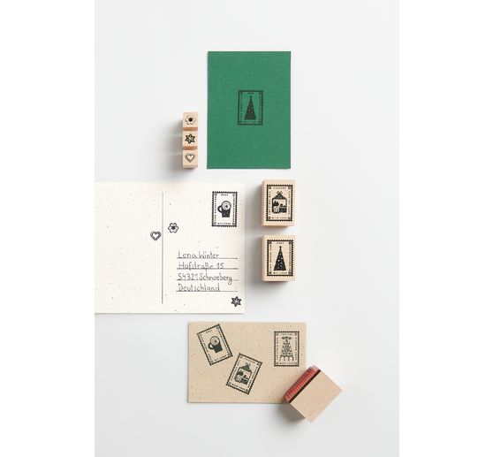 Zestaw stempli "Świąteczna poczta"