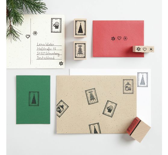 Zestaw stempli "Świąteczna poczta"