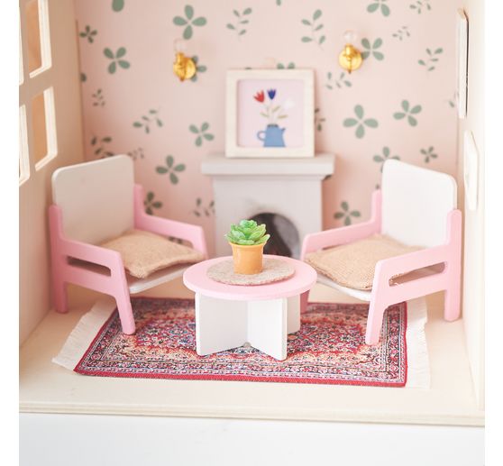 Doll's house paper set, 10 sheets DIN A4 + 1 sheet with flags and pictures