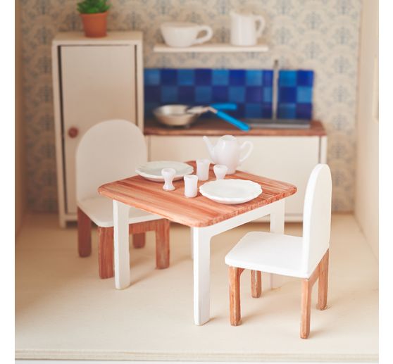 Doll's house paper set, 10 sheets DIN A4 + 1 sheet with flags and pictures