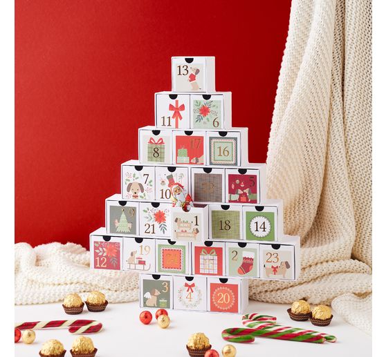 Naklejka z cyframi adwentowymi "Woofy Christmas"