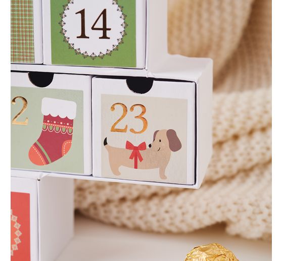 Naklejka z cyframi adwentowymi "Woofy Christmas"