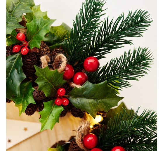 Micro LED light chain, with timer, gold colored wire, 20 LEDs