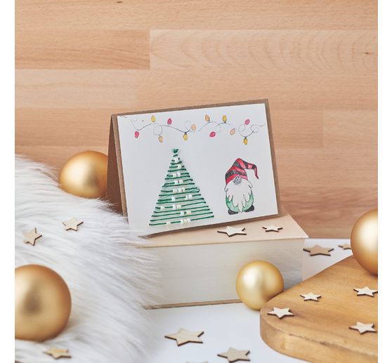 Podwójne karty VBS z kopertami "Papier pakowy", 50 szt.