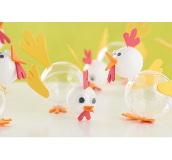 Plastic ball with socket, white