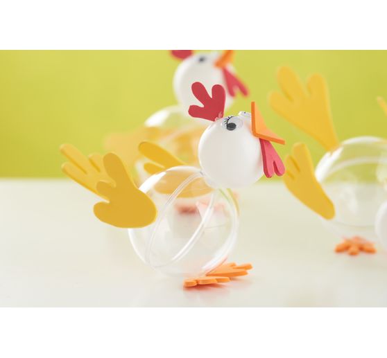 Plastic ball with socket, white