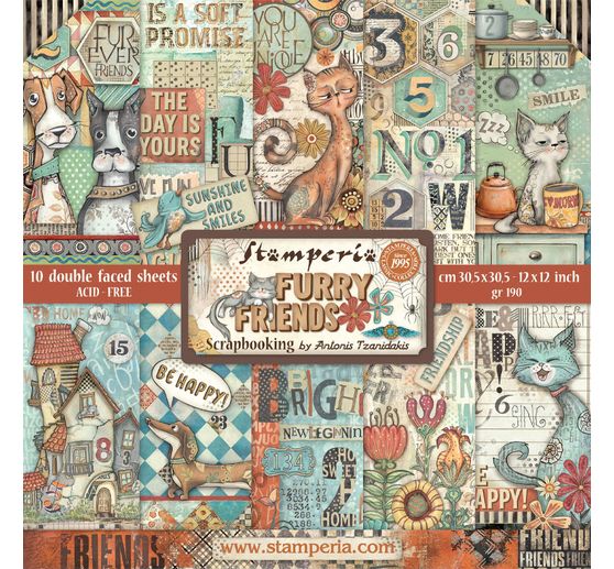 Blok do scrapbooking "Furry Friends"