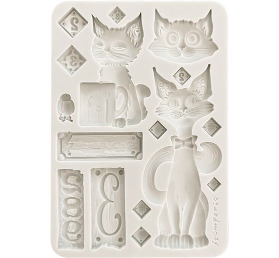 Silicone mould A5 "Furry Friends - Cats"