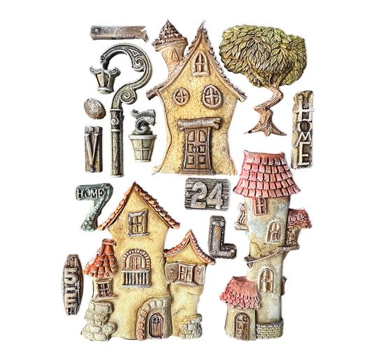 Silikonowa forma A5 "Furry Friends - Houses"