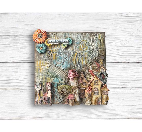 Silikonowa forma A5 "Furry Friends - Houses"