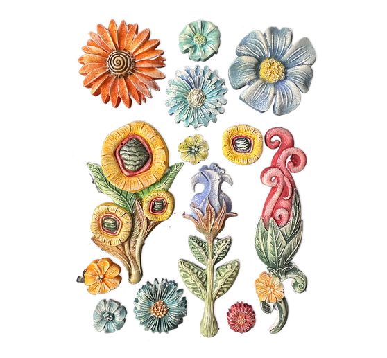 Silicone mould A5 "Furry Friends - Flowers"