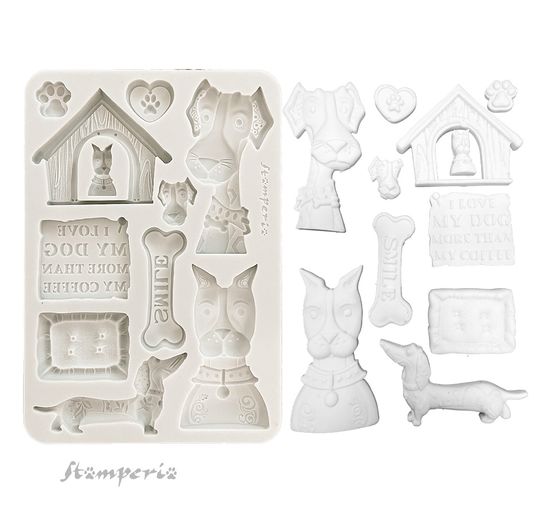 Silicone mould A5 "Furry Friends - Dogs"
