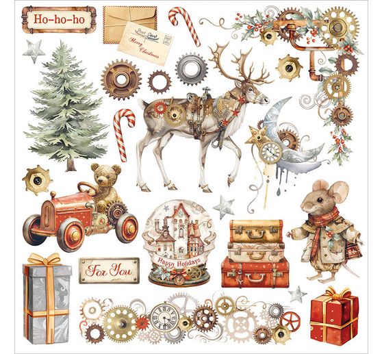 Rub On asortyment "Gear up for Christmas"