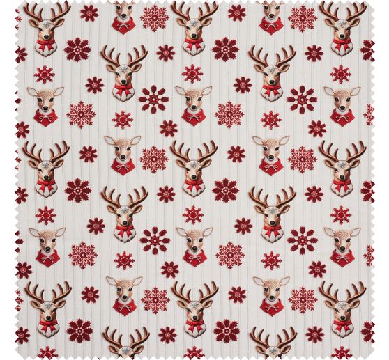Cotton fabric "Nordic Reindeer"