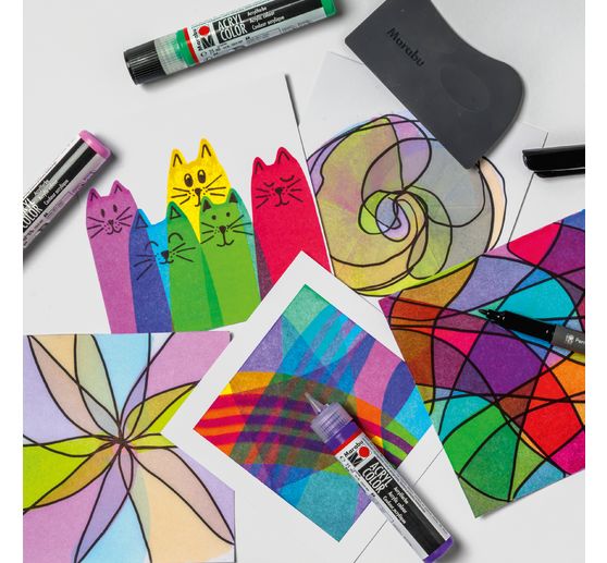 Marabu Acryl Color Squeegee Art Set