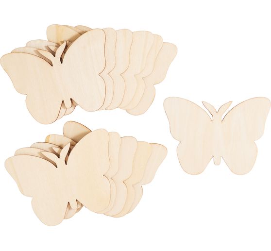 VBS Wooden butterflies, 12 pieces