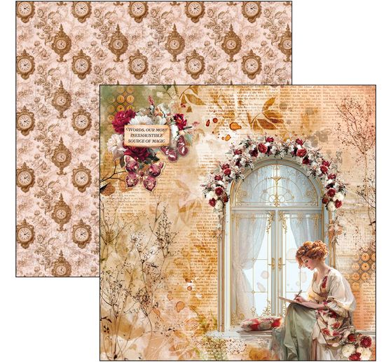 Scrapbook paper "Book Lovers"
