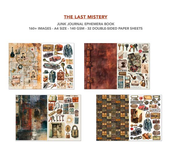 Junk Journal & Ephemera Book "The Last Mystery"