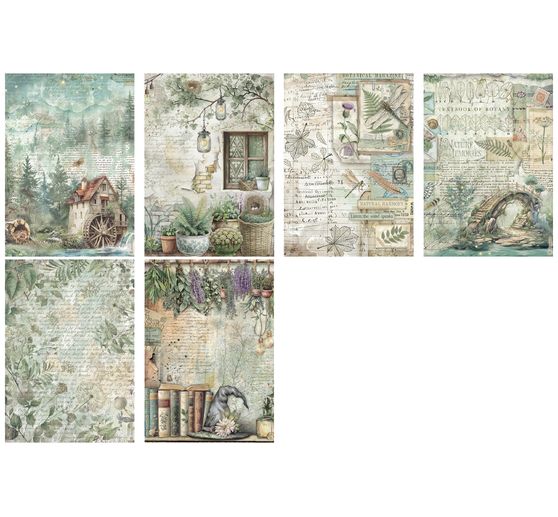 Motif straw silk assortment "Herbarium Silvae", set of 6