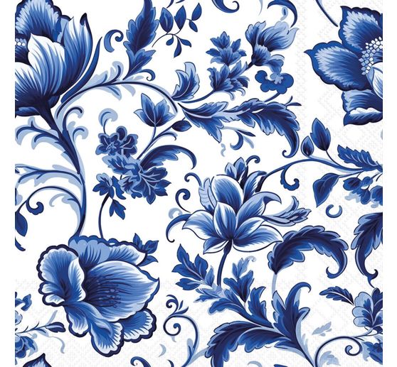 Serwetka "Delft blue Florals"