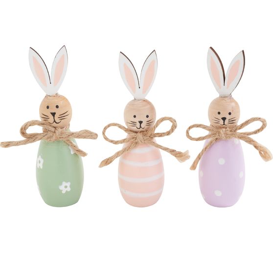 VBS Wooden bunny "Milo", set of 3