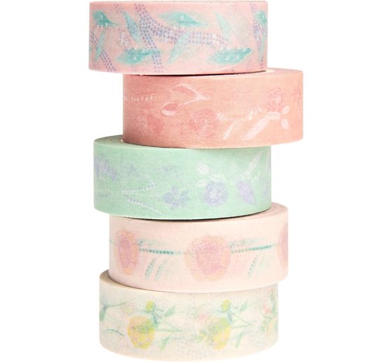 Tape set "Pastel flowers"