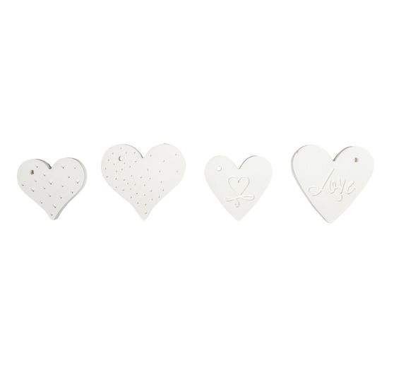 Silicone casting mould set decoration pendant "Love", 4 motifs