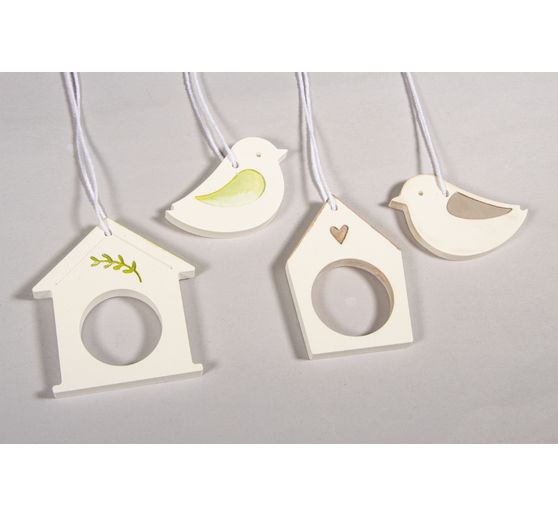 Silicone casting mould set decoration pendant "Spring, 4 motifs"