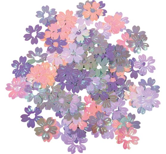 Elementy dekoracyjne z cekin&oacute;w "Kwiaty"