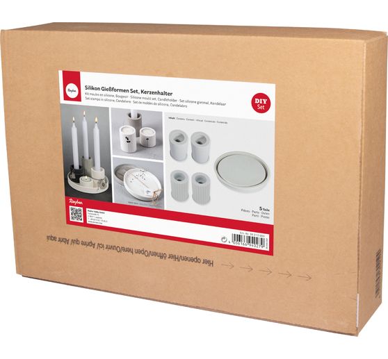 Silicone casting mould set "Candle holder with coaster"