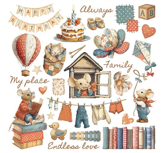 Rub On assortment "Family"