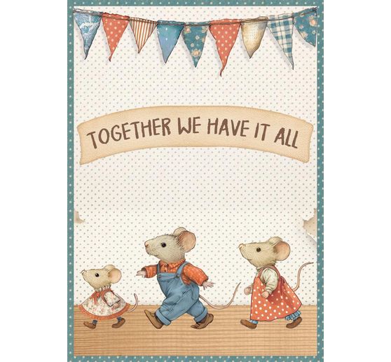 Motyw papieru ryżowego "Family", zestaw 8 sztuk