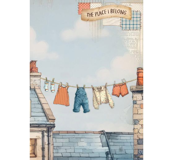 Motyw papieru ryżowego "Family", zestaw 8 sztuk