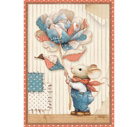 Motyw papieru ryżowego "Family", zestaw 8 sztuk