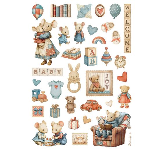 Motyw papier ryżowy "Baby - Accessories"