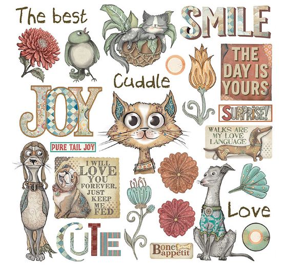 Rub On asortyment "Furry Friends"