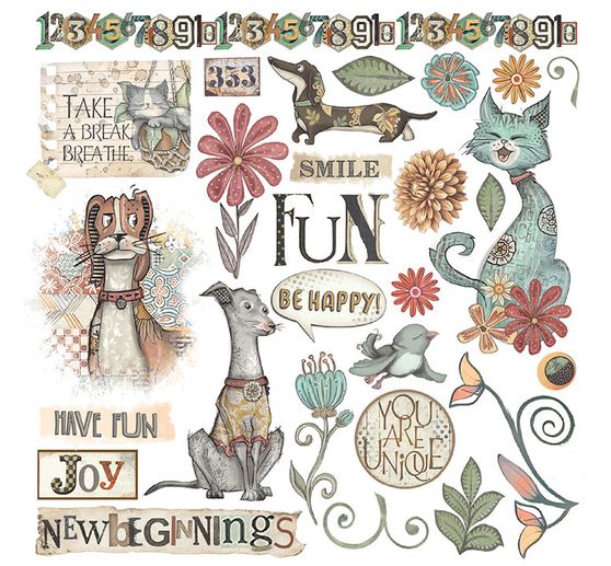 Rub On asortyment "Furry Friends"